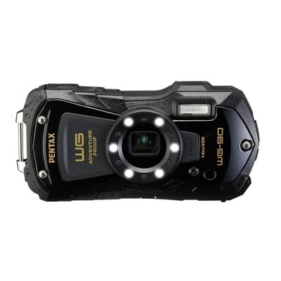 Pentax WG-90 Aparat Foto Subacvatic Negru Bundle Curea si Husa