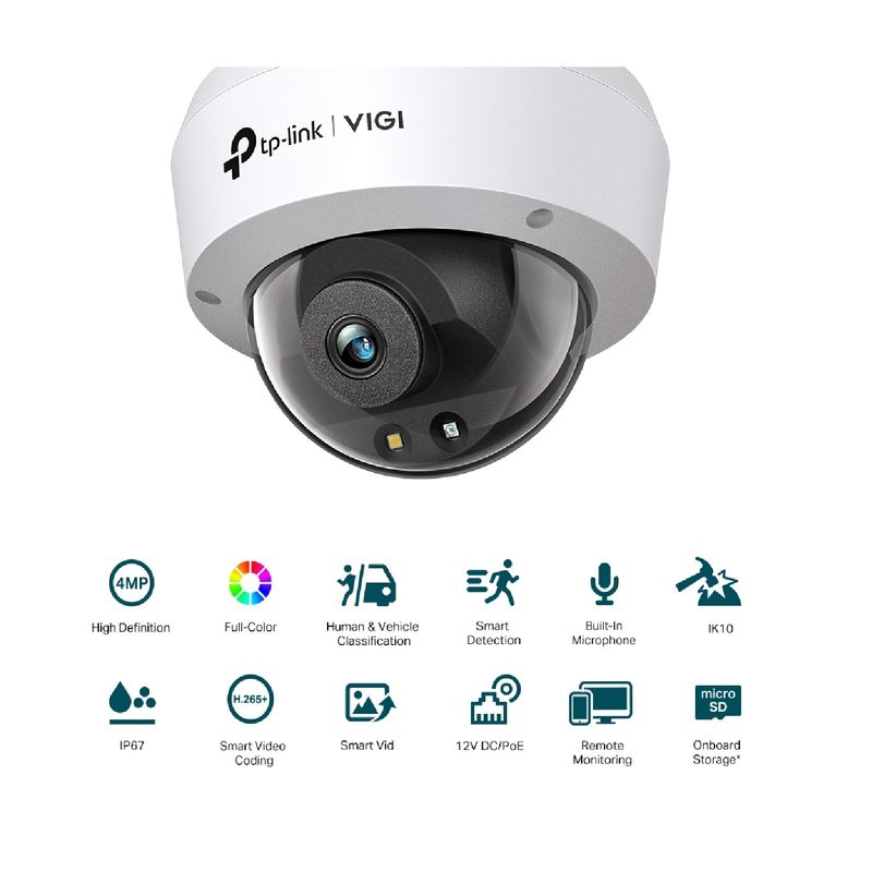 TPLINKVIGIC240CameraSupraveghere4MPDomeExteriorColor