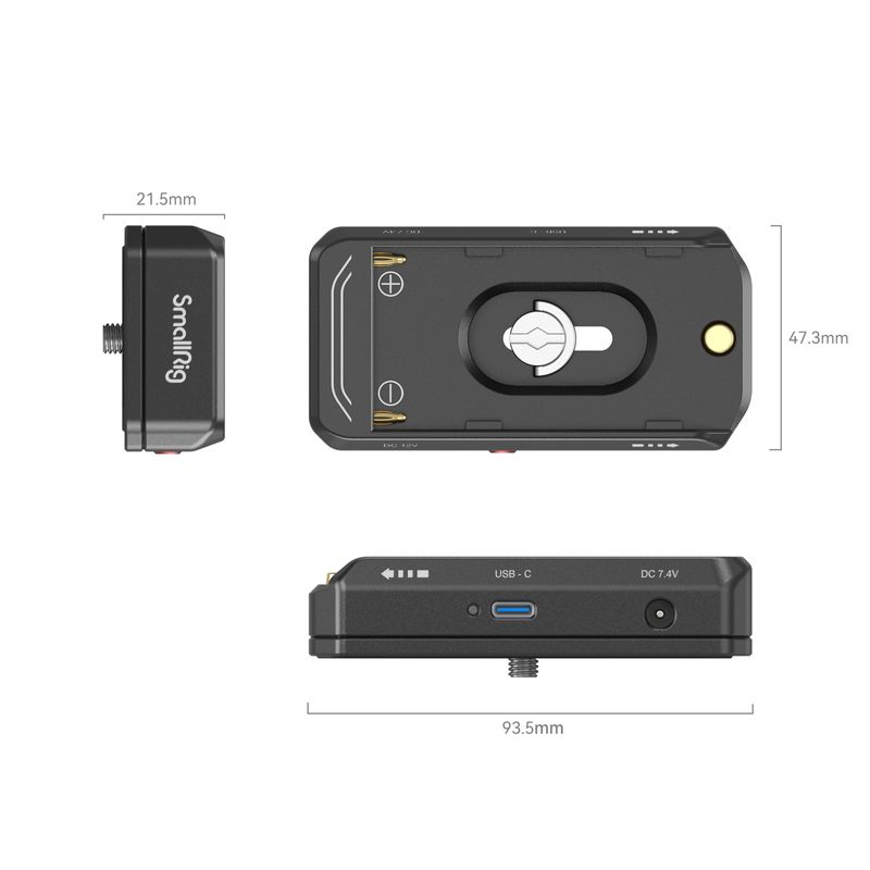 SmallRig-4340-Kit-Placa-pt-Montare-a-Adaptorului-de-Baterii-NP-F-pentru-Canon-EOS-R5-R5C-i-BMPCC-4K6K6K-Pro---3-