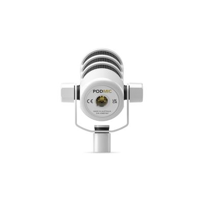 Rode PodMic White Microfon Dinamic Podcast XLR Alb