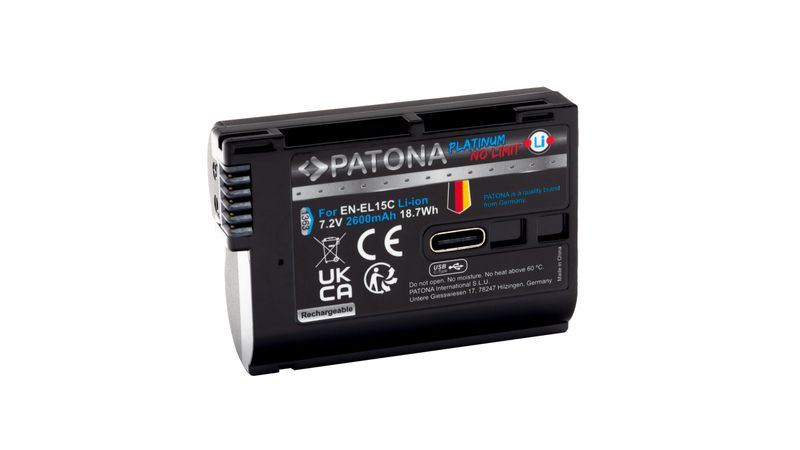 Batterie PATONA Platinum compatible Nikon EN-EL15b