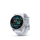 Garmin Fenix 8 AMOLED 43mm Smartwatch Glass Silver Curea Whitestone