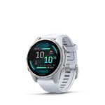 GarminFenix8AMOLED43mmSmartwatchGlassSilverCureaWhitestone
