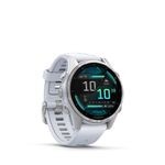 GarminFenix8AMOLED43mmSmartwatchGlassSilverCureaWhitestone