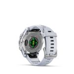 GarminFenix8AMOLED43mmSmartwatchGlassSilverCureaWhitestone
