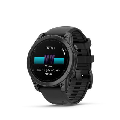 Garmin Fenix E 47mm Smartwatch Stainless Steel Slate Gray Curea Negru
