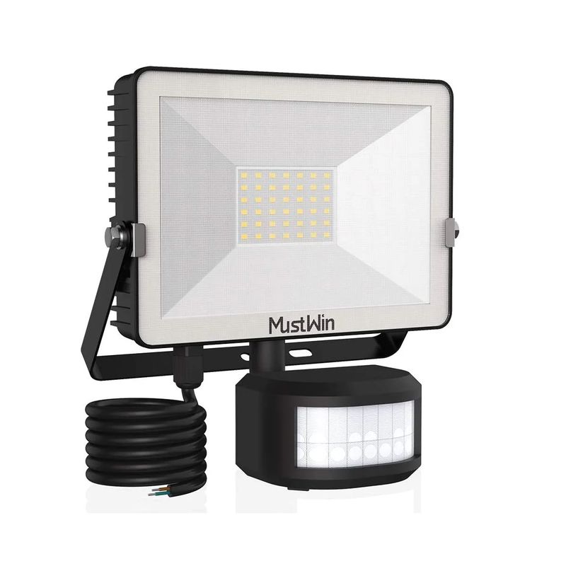 MustWin-Proiector-LED-cu-Senzor-de-Miscare-30W-3000-lm-42-Leduri-IR-Telecomanda