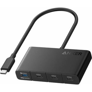 Anker Hub USB-C Display 4-in-1 4x USB-C 10Gbps 100W Max PD-in Negru