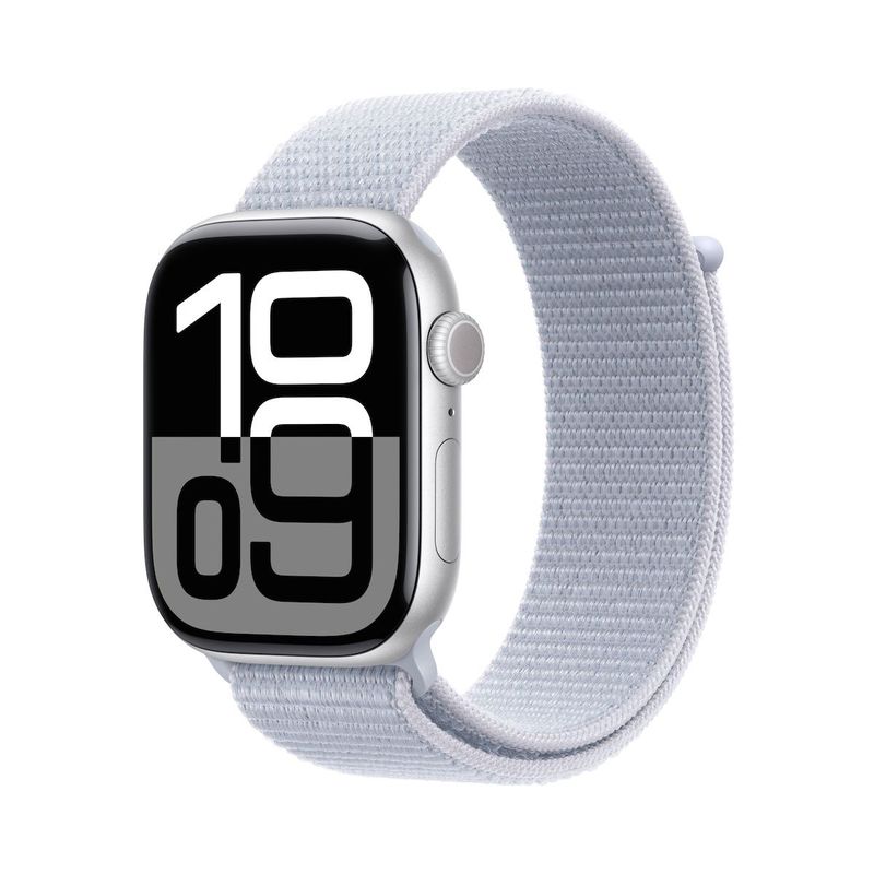 Apple-Watch-10-GPS---Cellular-42mm-Carcasa-de-Aluminiu-Argintiu-cu-Blue-Cloud-Sport-Loop