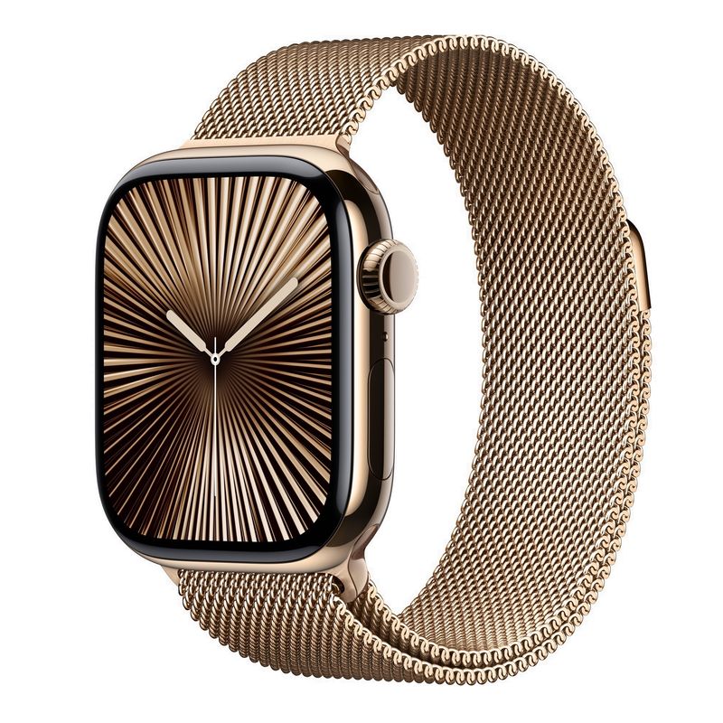 Apple-Watch-10-GPS---Cellular-46mm-Carcasa-de-Aluminiu-Gold-Titanium-cu-Gold-Milanese-Loop-M-L