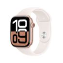 Apple Watch 10 GPS 46mm Carcasa Aluminiu Rose Gold si Curea Sport Light Blush M/L