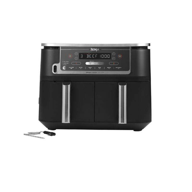Ninja-Foodi-Max-Dual-Zone-AF451EU-Friteuza-cu-Aer-Cald-2470w-Sistem-Smart-Cook-9.5-l-2-Sertare-6-Functii-Negru