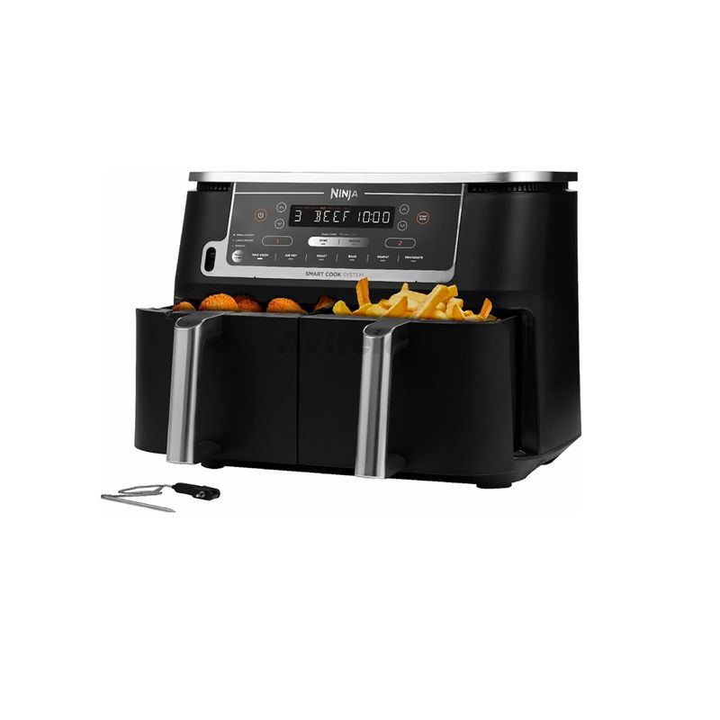Ninja-Foodi-Max-Dual-Zone-AF451EU-Friteuza-cu-Aer-Cald-2470w-Sistem-Smart-Cook-9.5-l-2-Sertare-6-Functii-Negru-2