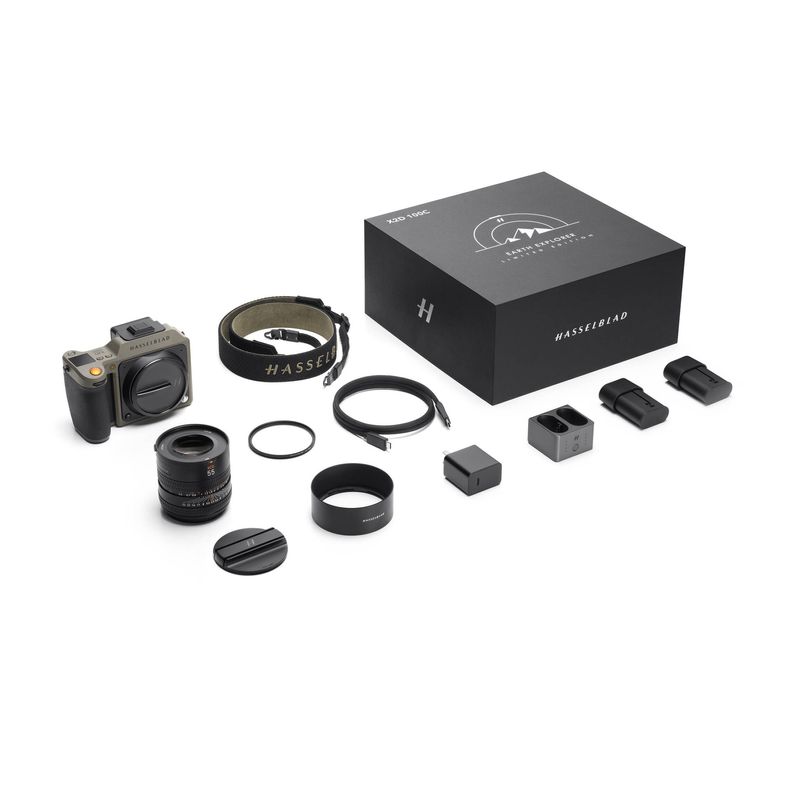 HasselbladX2D100CAparatFotoMirrorlessFormatMediuEarthExplorerLimitedEditionKitcuObiectivXCD55mmF25V