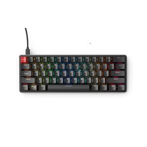 Glorious GMMK Compact Tastatura Mecanica Gaming Iluminare RGB Switch Gateron Brown US-Layout Negru