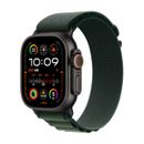 Apple Watch Ultra 2 GPS + Cellular 49mm Carcasa Black Titanium cu Dark Green Alpine Loop M