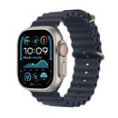 Apple Watch Ultra 2 GPS + Cellular 49mm Carcasa Natural Titanium si Curea Ocean Navy
