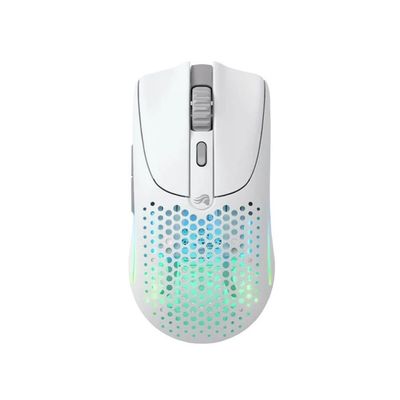 Glorious Mouse Gaming Model O 2 Wireless 26000 DPI RGB Ultralight Hybrid Ambidextru Alb Mat