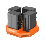 SmallRig-4834-Incarcator-cu-4-canale-pentru-Acumulatori-NP-F970--NP-F550-cu-4-Baterii-Incluse-