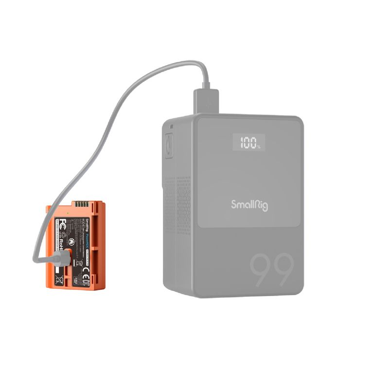 SmallRig-4966-Acumulator-Reincarcabil-cu-USB-C-Nikon-tip-EN-EL15c-Portocaliu-2