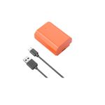 SmallRig4969AcumulatorReincarcabilcuUSBCpentruSonytipNPFZ100Portocaliu