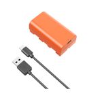 SmallRig-4971-Acumulator-Reincarcabil-cu-USB-C-NP-F550-Portocaliu-2