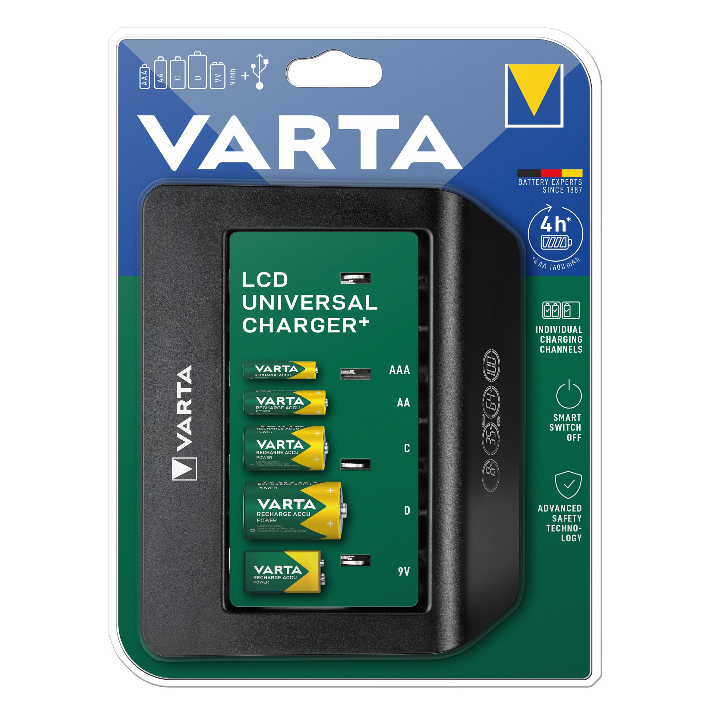 Varta LCD Charger+ Incarcator Universal si USB 4h