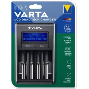 Varta Incarcator Smart 57674  cu LCD Dual Tech fara acumulator si cu 4 Canale de Incarcare Individuala Ni-Mh Li-Ion