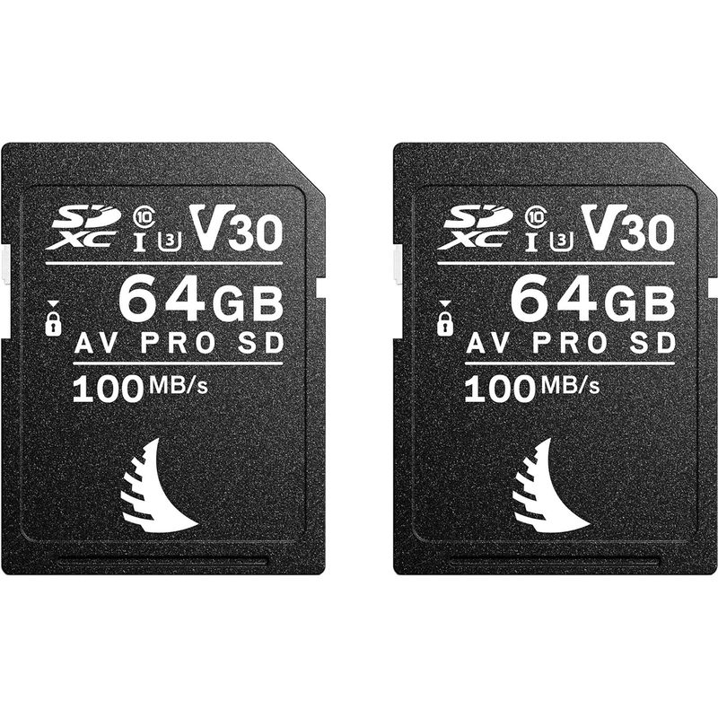 AngelBird-Set-2-Carduri-de-Memorie-AV-PRO-SDXC-V30-UHS-I-64GB-pentru-Aparate-Foto-Fujifilm.2