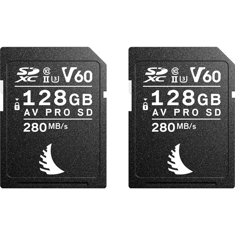 AngelBird-Set-2-Carduri-de-Memorie-AV-PRO-SDXC-V60-UHS-I-128GB-pentru-Aparate-Foto-Nikon