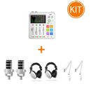 Pachet Podcast Duo White cu RODECaster Duo + Microfon PodMic  + Casti NTH-100 + Brat PSA1+