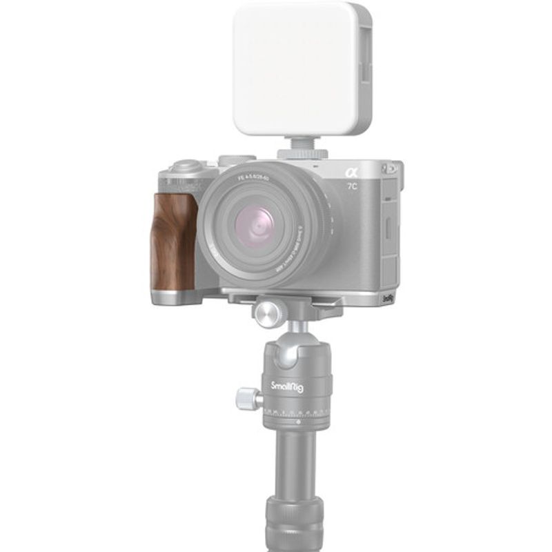 SmallRigLShapeMountPlatecuWoodenHandlepentruSonyAlpha7CIIAlpha7CR4796