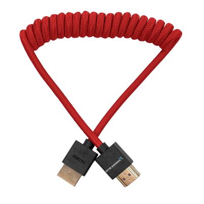 Kondor Blue Cablu Spiralat HDMI la  HDMI 12-24 inchi Cardinal Red