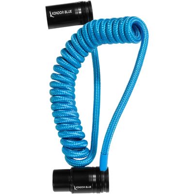 Kondor Blue Cablu XLR Spiralat Unghi Drept 30,5 la 61 cm Profil Redus