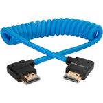 Kondor-Blue-Cablu-Spiralat-HDMI-la-HDMI-Unghi-Drept-12-24-inchi-Albastru