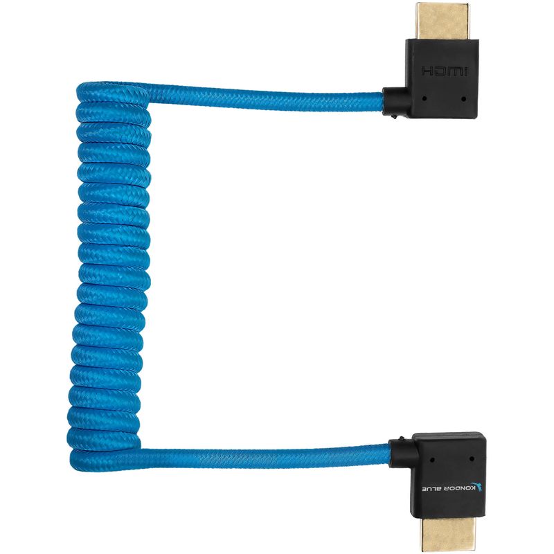 Kondor-Blue-Cablu-Spiralat-HDMI-la-HDMI-Unghi-Drept-12-24-inchi-Albastru.2
