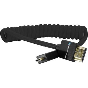 Kondor Blue Cablu Spiralat Micro HDMI la HDMI 12-24" Raven Black