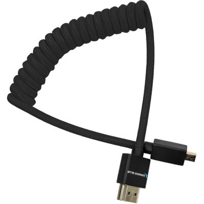 Kondor Blue Cablu Spiralat Micro HDMI la HDMI 12-24" Raven Black