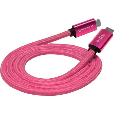 Kondor Blue iJustine Cablu Thunderbolt 4 USB 4.0 C Pink