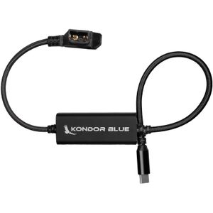 Kondor Blue Cablu D-Tap la USB C Power pentru Camere Mirrorless/Laptopuri 40cm (Raven Black)