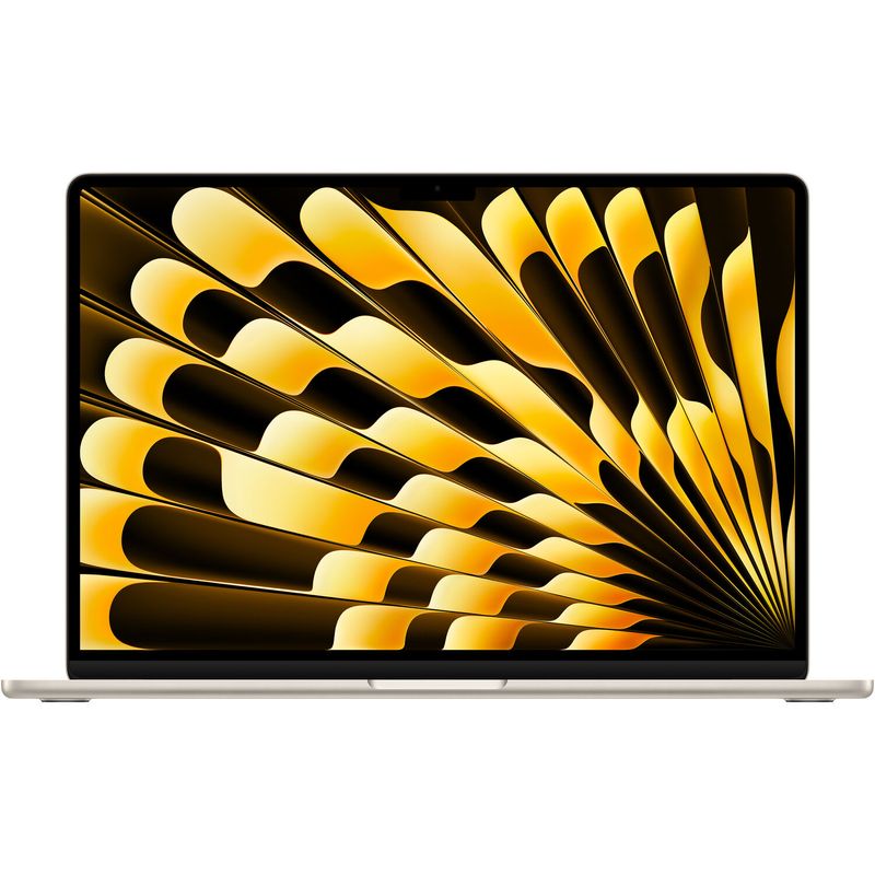 AppleMacBookAir15LaptopcuProcesorAppleM38NucleeCPUsi10NucleeGPU16GBRAM256GBSSDStarlight
