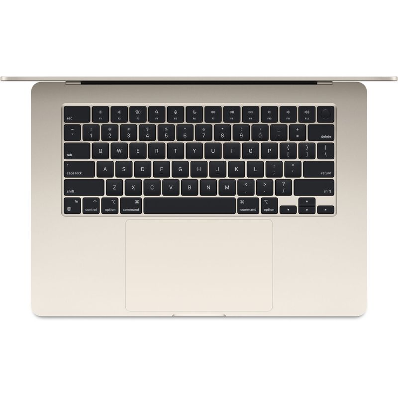 AppleMacBookAir15LaptopcuProcesorAppleM38NucleeCPUsi10NucleeGPU16GBRAM256GBSSDStarlight