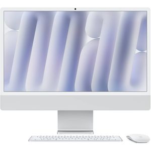 Apple iMac (2024) Sistem PC All in One 24" M4 Retina 4.5K Nanotexture Glass 16GB SSD 256GB 10-core GPU Silver