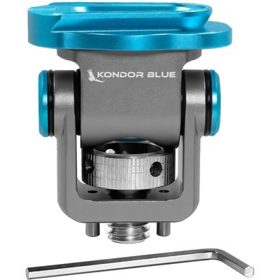 Kondor Blue Mini Lock QR Suport Rotativ pentru Monitor Inclinat cu Pin ARRI (Pan/Tilt) Space Grey