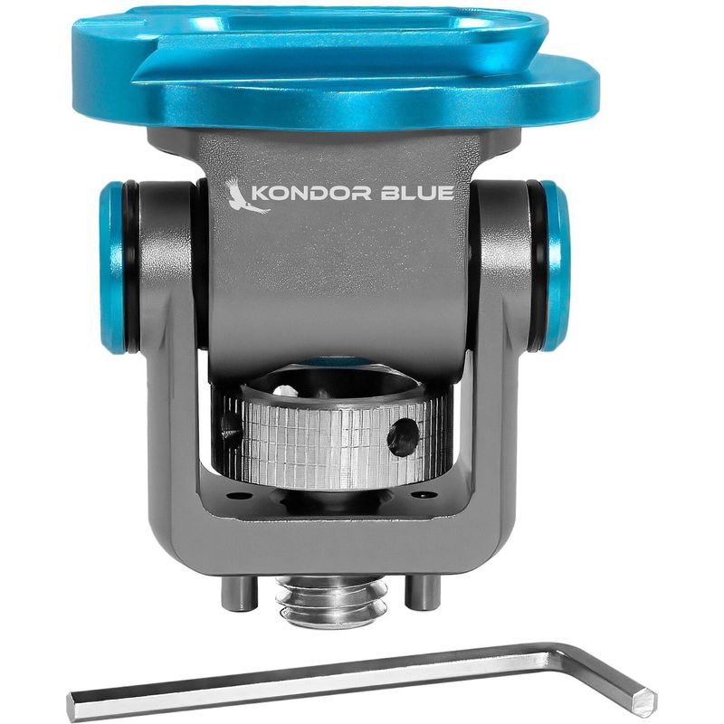Kondor-Blue-Mini-Lock-QR-Suport-Rotativ-pentru-Monitor-Inclinat-cu-Pin-ARRI--Pan-Tilt--Space-Grey