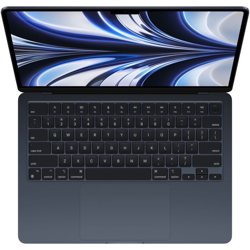 AppleMacBookAir13LaptopcuProcesorM28nucleeCPUsi8nucleeGPU16GBRAM256GBSSDMidnight