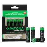 PatonaPremium4xAAMignonAcumulatoriReincarcabiliLitiu3000mWh15VcuCablurideIncarcareUSBC
