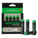 PatonaPremium4xAAAMignonAcumulatoriReincarcabiliLitiu750mWh15VcuCablurideIncarcareUSBC