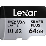 LexarProfesionalSilverPlusCarddeMemoriemicroSDXC64GBUHSIV30