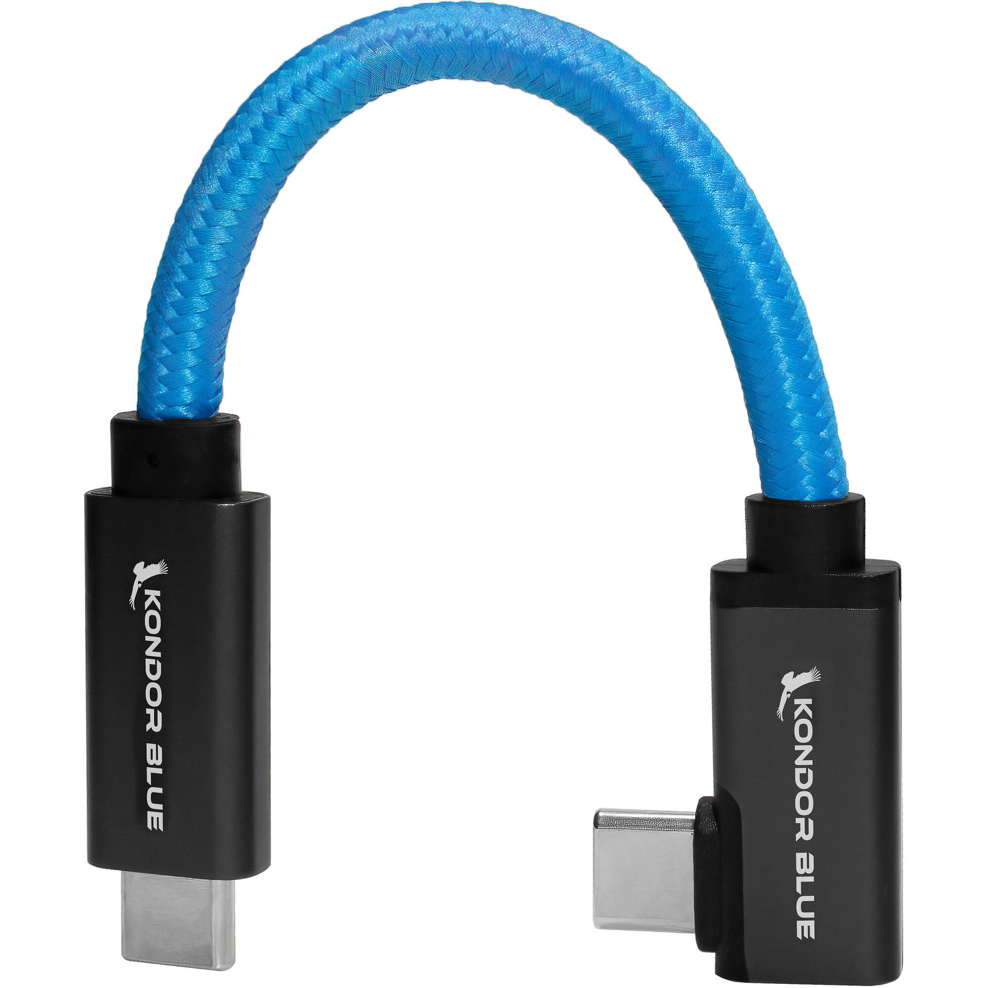 Kondor Blue Cablu USB C la USB C pentru SSD Incarcare Inregistrare 8K Unghi Drept 12,7 cm